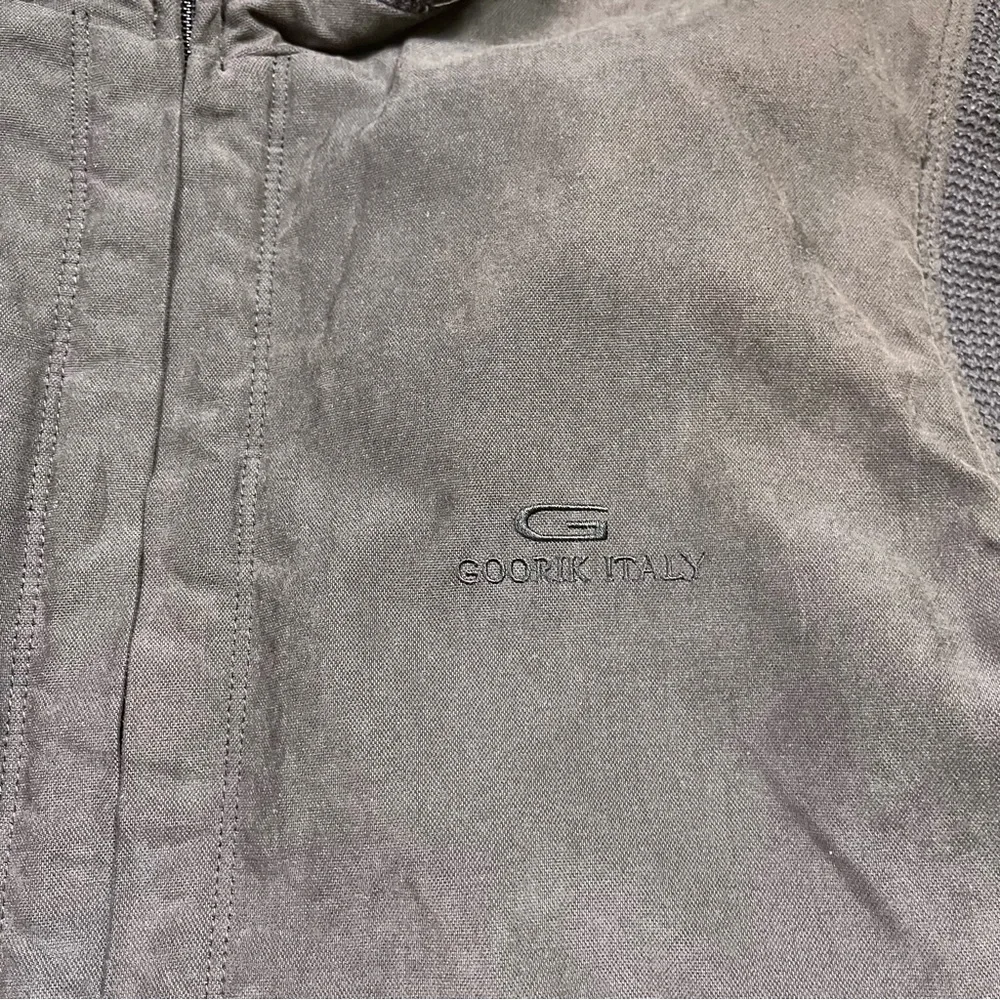 Vtg Goorik Italy‎ Reversible Zip Up Vest Black Charcoal Mens Size 50 L